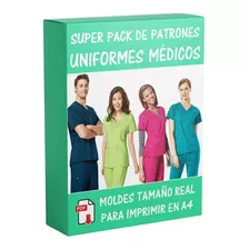 Moldes Y Patrones Uniformes Médicos Batas Cofias Delantal