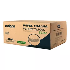 Nobre Papel Toalha Interfolha 2000fls 20x20cm Celulose Virgem