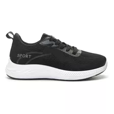 Zapatilla Deportiva Textil Negra Mujeres Wake