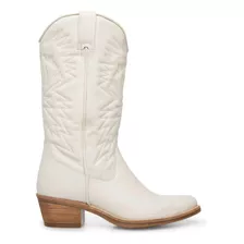 Steve Madden Botas Vaqueras Hayward Blancas Piel Mujer