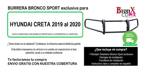 Bumper Delantero Bronco Sport Hyundai Creta 2019-2020 Foto 5