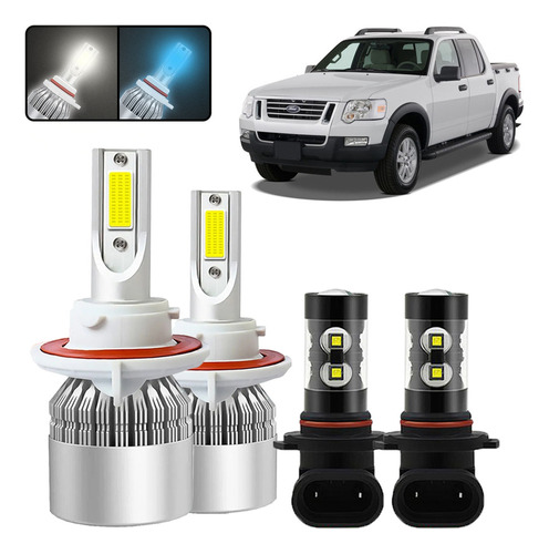 Kit Focos Led H13 Psx24w Para Ford Explorer Sport Trac 07-10 Ford Explorer Sport Trac