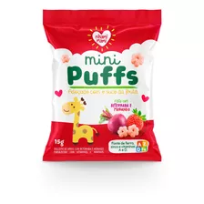 Mini Puffs Snack Integral - Beterraba/morango 6 Unidades 15g