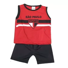 Fantasia São Paulo Personalizado Time Futebol Bebê Infantil 