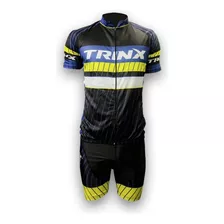 Conjunto Trinx De Tricota Y Calza Corta Azul Trek X-pong 2