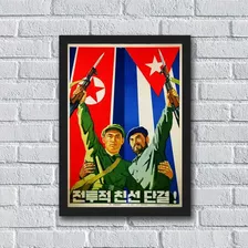 Quadro Cuba E Coréia Popular - União E Amizade