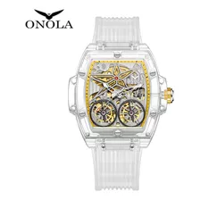 Reloj Mecánico Transparente De Lujo Onola Para Hombre