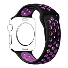 Correa Para Applewatch Sport Negro Morado 42 /44 /45mm