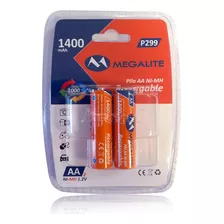 Megalite P299 Pilas Aa Recargables 1400mah Blister X 2u Ni-mh