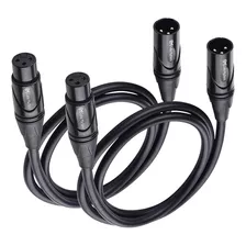 Cable Matters Paquete De 2 Cables De Microfono Premium Xlr 