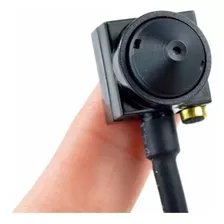 Mini Câmera Pinhole Para Cftv Com Áudio 2000 Linhas Espiã Cor Preto