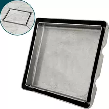 Ralo Oculto Inox Tampa Invisível Quadrado 10x10 Não É Pvc  