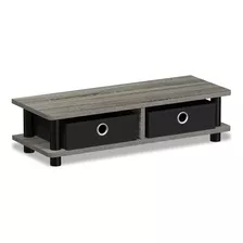 Soporte De Monitor Furinno Turn-n-tube, Roble Francés Gris/n