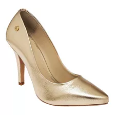 Zapatilla Cerrada Moramora 114062 Para Mujer Color Oro E6