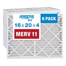 Aerostar Filtro De Aire Plisado Merv 11 De 16 X 20 X 4 Pulga