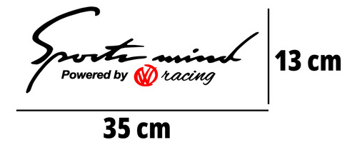 Sticker Sport Mind Logo Volkswagen Racing  Foto 2
