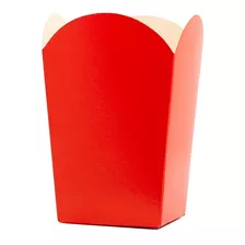 Caja Pochoclera Roja Rojo X 10 Pop Corn Cotillon