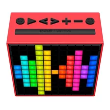 Parlante Portatil Bluetooth Divoom Timebox Led Color Rojo
