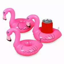 Boias Porta Copos Flamingo Piscina 3 Pçs 