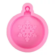 Set 2 Molde Silicón Esfera Con Copo Navidad Tc-122077