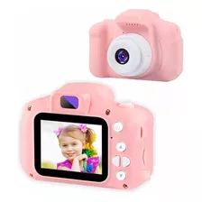 Mini Cámara Digital Niños 1080p Fotos Video Infantil Rosa Ra