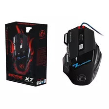 Mouse Gamer Estone X7 2400dpi Led Sport 7 Botões Pronto