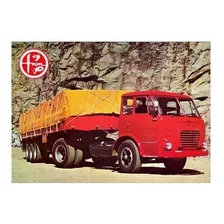 Quadro Vintage 20x30: Caminhão Fnm 210 Na Pedreira # Novo 