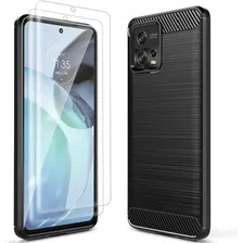 Funda Para Motorola G72 Con 2 Protectores De Pantalla, Tpu