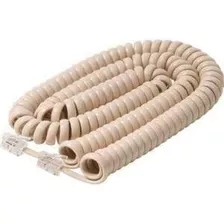 Bistras Cable De Extensin De Telfono En Espiral Ivory De 25