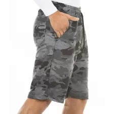 Bermuda Moletom Masculina Elite 34460 Shorts Grande Plus Eg5