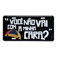 Placa Decorativa Carro Alumínio Kiko Chaves 30x15cm