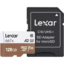 Gopro Tarjeta Memoria Microsd Lexar Professional 128 Gb 667x