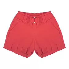 Kit 10 Bermuda Infantil Menina Short Brim Grosso Algodão