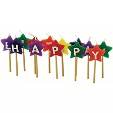 Velas De Estrella De Colores De Feliz Cumpleaños De Tala