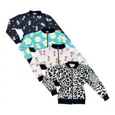 Combo 4 Jaquetas Bomber Infantil Menina Casacos Mini Diva