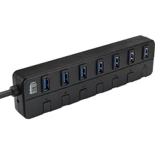 Adesso 7-port Usb 3.0 Hub Usb 3.0 Negro Concentrador