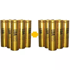 Kit 10 Pilha Bateria 18650 6800 Mah 3.7v Recarregável Gold