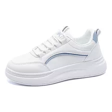 Tenis Casuales Blancos De Mujer Plataforma Para Dama Moda