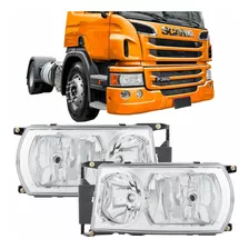 Par Farol Vidro Scania S5 Linha Pgr G360 G380 P420 Cromado