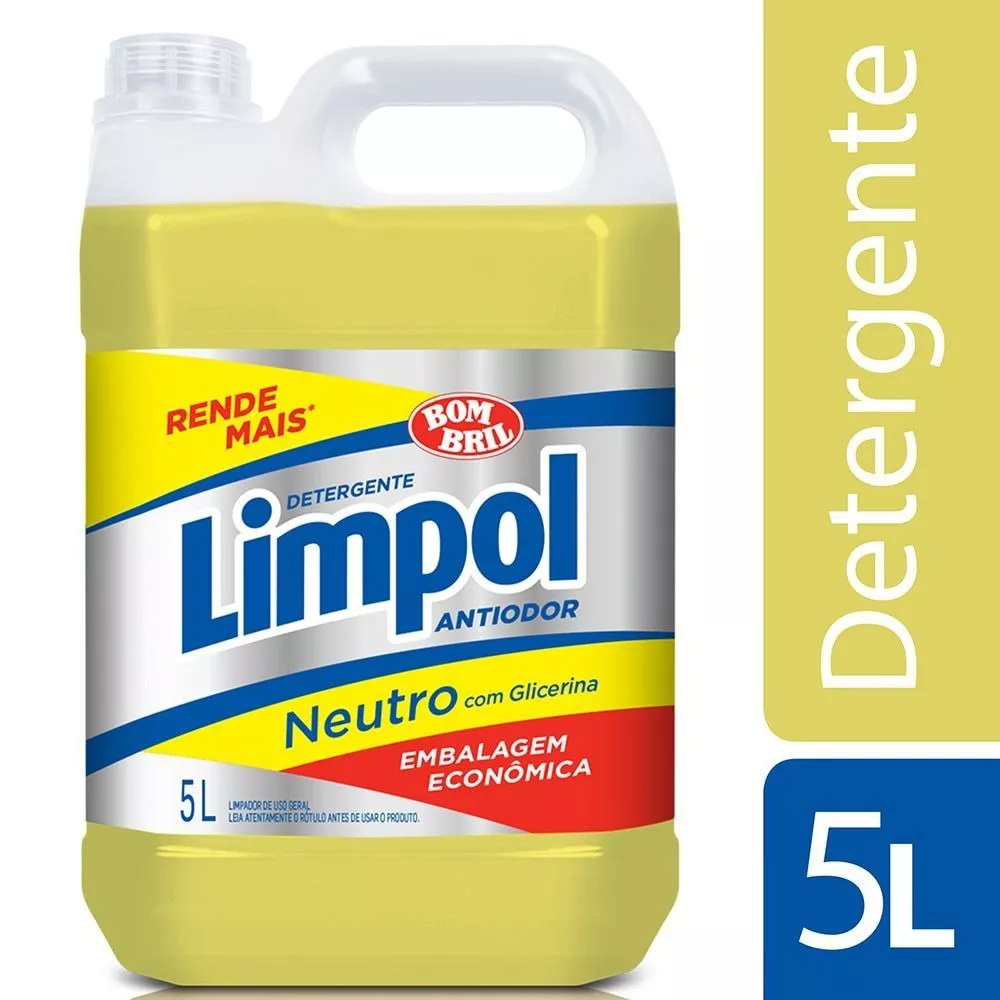 Detergente Líquido Neutro Limpol 5 Litros