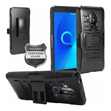 Alcatel 7 /6062w - Estuche Híbrido Para Armadura Con Soporte