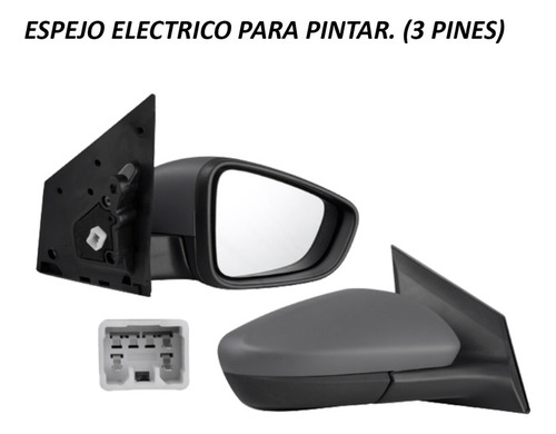 Espejo Chevrolet Aveo 2018 2019 2020 Elec P/pintar Derecho Foto 2