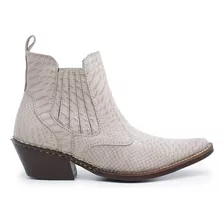 Botina Country Masculina Texana Bico Fino Couro Legitimo