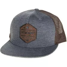 Gorra Camionero Trasera Malla Con Parche Hexagonal Cuero