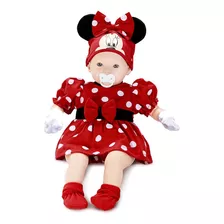 Boneco Recém Nascido Minnie Mickey Disney Com Acessórios
