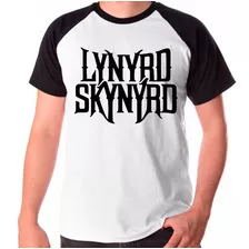 Camiseta Masculina Raglan Banda De Rock Lynyrd Skynyrd