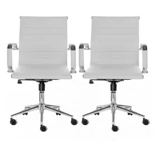 2 Cadeiras Secretária Bestchair Esteirinha Charles Eames Par