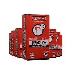 Grampas N°12 Tacsa Para Cable Chato Caja X 20 Uds