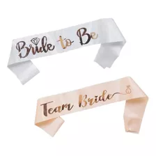 10 Faixas : 1 Bride To Be + 9 Team Bride Rose Gold