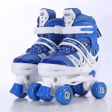 Patines 4 Rueda Ajustable Niños/niñas + Proteccion - Rebelde